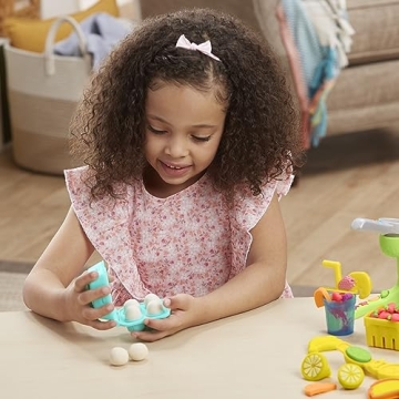 Play-Doh Farmer's Market Kitchen Playset, 28 Play Food Accessories & Tools, 11 Colors, Back to School Classroom Supplies, Preschool Toys, Ages 3+ (Amazon Exclusive)