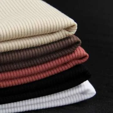 Artfish Women's Long Sleeve Scoop Neck V Notch Ribbed Slim Fitted Casual Basic Crop Top (White, S)