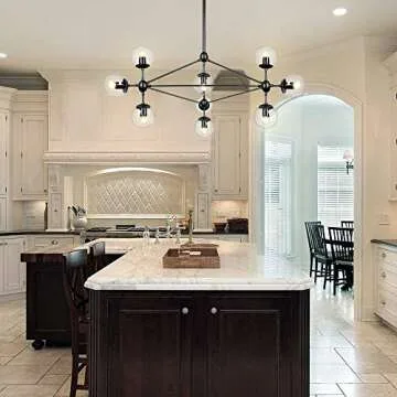 Lampundit 10-Light Modern Chandelier with Glass Shades