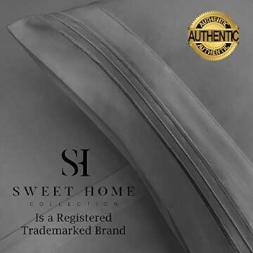 1500 Supreme Collection Queen Sheet Sets Gray - Luxury Hotel Bed Sheets and Pillowcase Set for Queen Mattress - Extra Soft, Elastic Corner Straps, Deep Pocket Sheets, Queen Gray