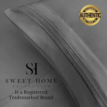 1500 Supreme Collection Queen Sheet Sets Gray - Luxury Hotel Bed Sheets and Pillowcase Set for Queen Mattress - Extra Soft, Elastic Corner Straps, Deep Pocket Sheets, Queen Gray