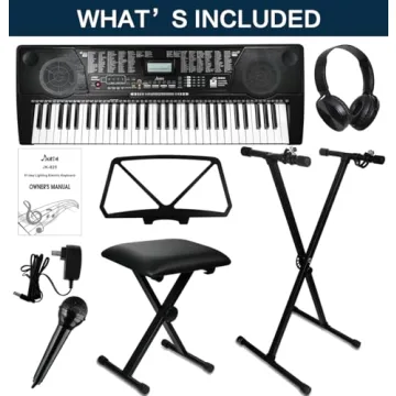 61 Key Electronic Keyboard with Lighted Keys and More