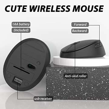 Stylish Wireless Keyboard and Mouse Combo by KOOTOP