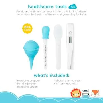 Smart Care Fisher-Price 16-Piece Baby Grooming & Healthcare Kit, Newborn Essentials Gift Set, Baby Care Kit