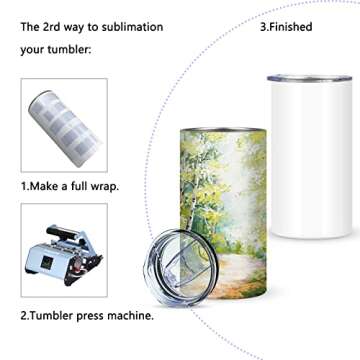 XccMe 12 oz Skinny Sublimation Blanks for Personalized Gifts
