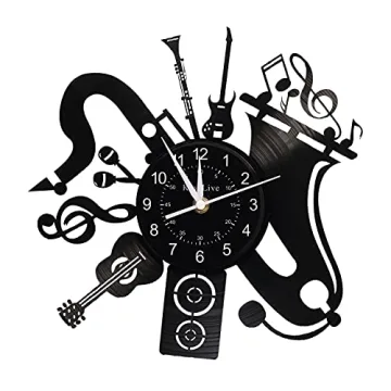 KingLive Music Vinyl Record Wall Clock - Stylish Home Decor