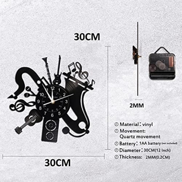 KingLive Vinyl Record Wall Clock for Music Lovers