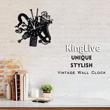 KingLive Vinyl Record Wall Clock for Music Lovers