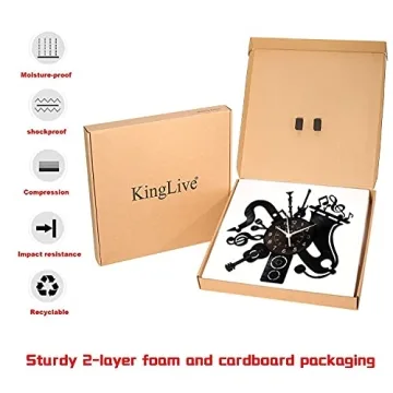 KingLive Vinyl Record Wall Clock for Music Lovers