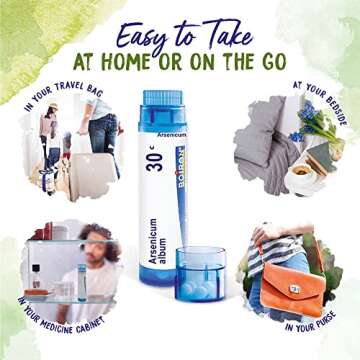 Boiron Arsenicum Album 30C Homeopathic Medicine for Relief from Diarrhea, Nausea, Vomiting, Cramps, and Traveler's Diarrhea - 3 Count (240 Pellets)