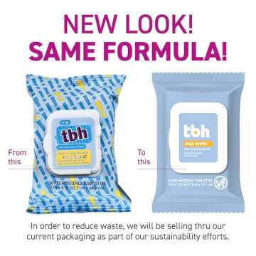 TBH Kids Gentle Face Wipes- - Daily Cleansing and Hydrating Face Wipes - Sulfate, Paraben Free - 30 Pack