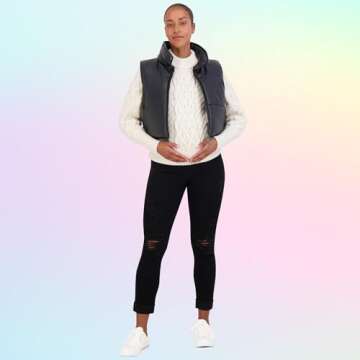 Savi Parker Women’s Ripped Maternity Jeans for Expecting Moms