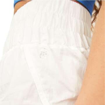 Free People FP Movement Women's The Way Home Shorts White MD (Women's 8-10) One Size