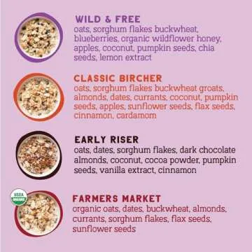 Seven Sundays Muesli Cereal Variety Pack - 4 Count, 12 Oz Bag - Certified Gluten Free Muesli - Non GMO, No Refined Sugar and Kosher