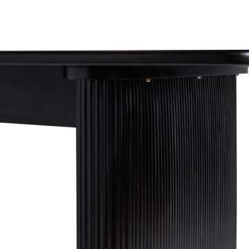 Walker Edison Modern Reeded Dining Table 68 Inch Black
