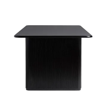 Walker Edison Modern Reeded Dining Table 68 Inch Black