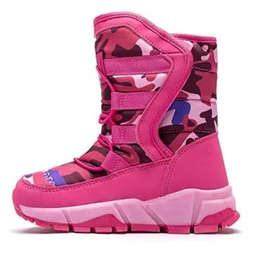 Waterproof GUBARUN Girls Snow Boots - Pink Size 5