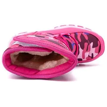 Waterproof GUBARUN Girls Snow Boots - Pink Size 5