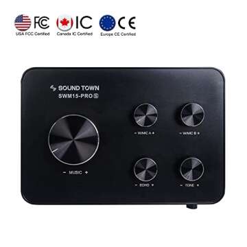 Sound Town 16 Channels Wireless Microphone Karaoke Mixer System, Supports HD ARC, Optical (Toslink),...