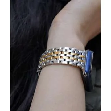Elegant Two-Tone Watch Bands for Apple Watch