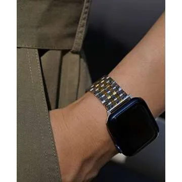 Elegant Two-Tone Watch Bands for Apple Watch