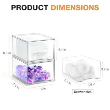 Conworld Dryer Sheet Holder, Dryer Sheet Container with Drawers for Laundry Room Organization…