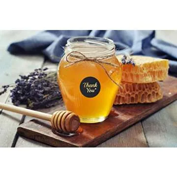 Thank You Stickers | Thank You Stickers for Small Business | 500 Self-Adhesive & Waterproof Stickers with Beautiful Design | Strong and Durable (Black&Gold, 1.5 Inch)