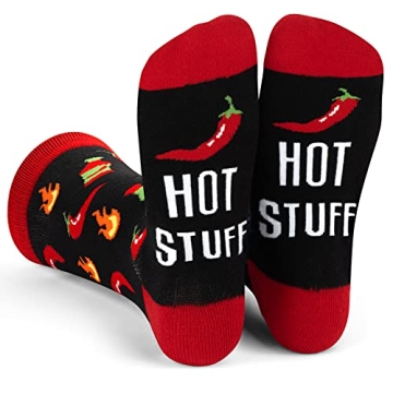 Lavley Funny Food Socks - Hot Sauce Lovers' Gift