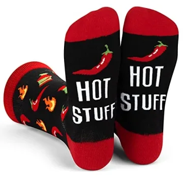 Lavley Funny Food Socks - Hot Sauce Lovers' Gift