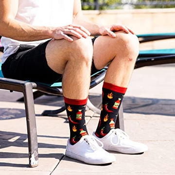 Lavley Funny Food Socks - Hot Sauce Lovers' Gift