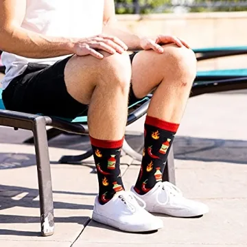 Lavley Funny Food Socks - Hot Sauce Lovers' Gift