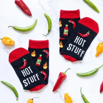 Lavley Funny Food Socks - Hot Sauce Lovers' Gift