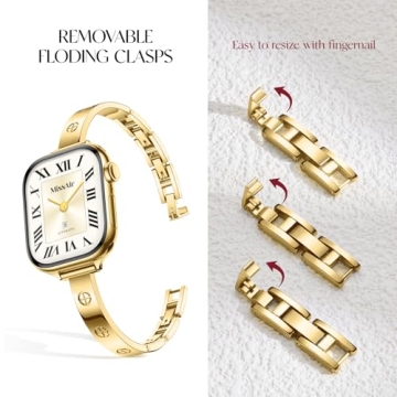 Missair Slim Apple Watch Band for Women - Elegant, Adjustable & Durable