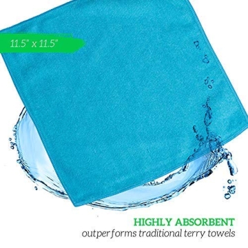 GREEN LIFESTYLE Microfiber Cleaning Cloths 24 Pack for Home