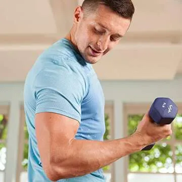 JFIT 24 LB Dumbbell Set with Colorful Neoprene Weights