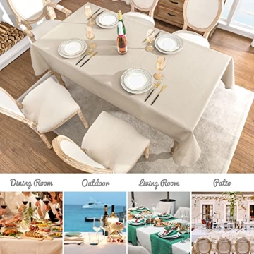 Veblandy Rectangle Tablecloth - 52x70 Inch Water Resistant