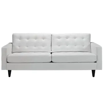 Stylish Modway Empress Mid-Century Loveseat in White