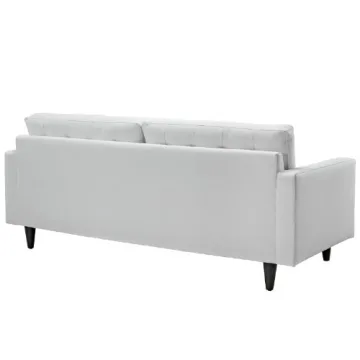 Stylish Modway Empress Mid-Century Loveseat in White