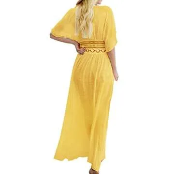 Stylish FANCYINN Gold Lace Beach Cover Up for Every Occasion