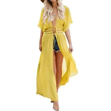 Stylish FANCYINN Gold Lace Beach Cover Up for Every Occasion