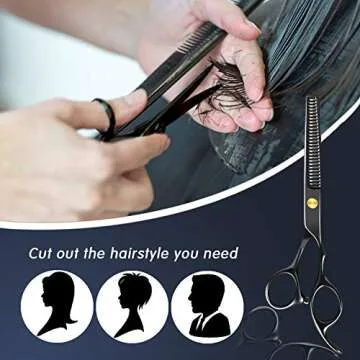 Professional Hair Cutting Scissors Set, 11pcs Kit for All