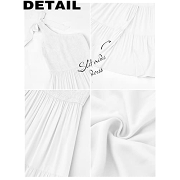 MEROKEETY Women's One Shoulder Summer Dress High Slit Elegant