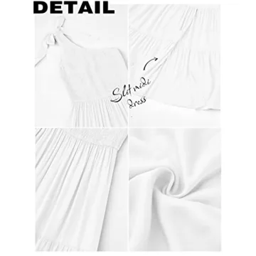 MEROKEETY Women's One Shoulder Summer Dress High Slit Elegant