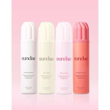 sundae Whipped Shower Foam Very Vanilla,Coconut Cream, Cherry On Top, Pomegranate Fizz Foaming Body ...