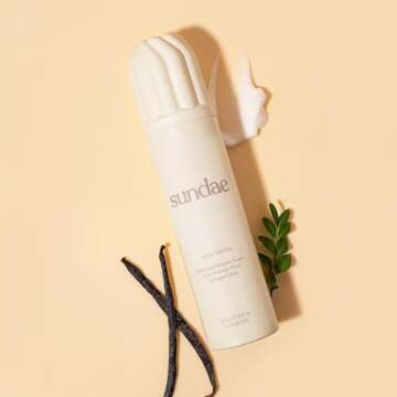 sundae Whipped Shower Foam Very Vanilla,Coconut Cream, Cherry On Top, Pomegranate Fizz Foaming Body Wash Shower Foam 8.9 fl oz, 265ml 4-pack