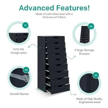 Naomi Home 9 Drawer Dresser - Stylish Storage Solution