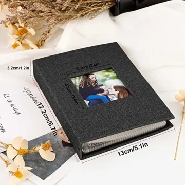 Ywlake 4x6 Photo Album 2-Pack 100 Pockets Elegant Linen Cover
