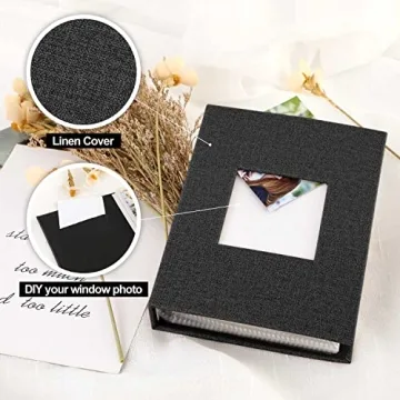 Ywlake 4x6 Photo Album 2-Pack 100 Pockets Elegant Linen Cover
