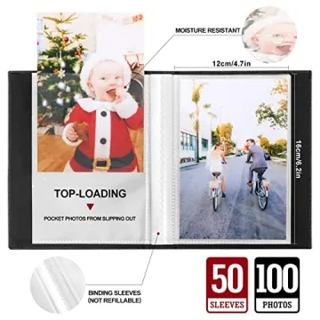 Ywlake 4x6 Photo Album 2-Pack 100 Pockets Elegant Linen Cover