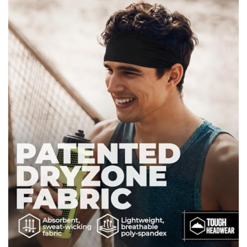 Tough Headwear Athletic Sweat Headband for Men and Women